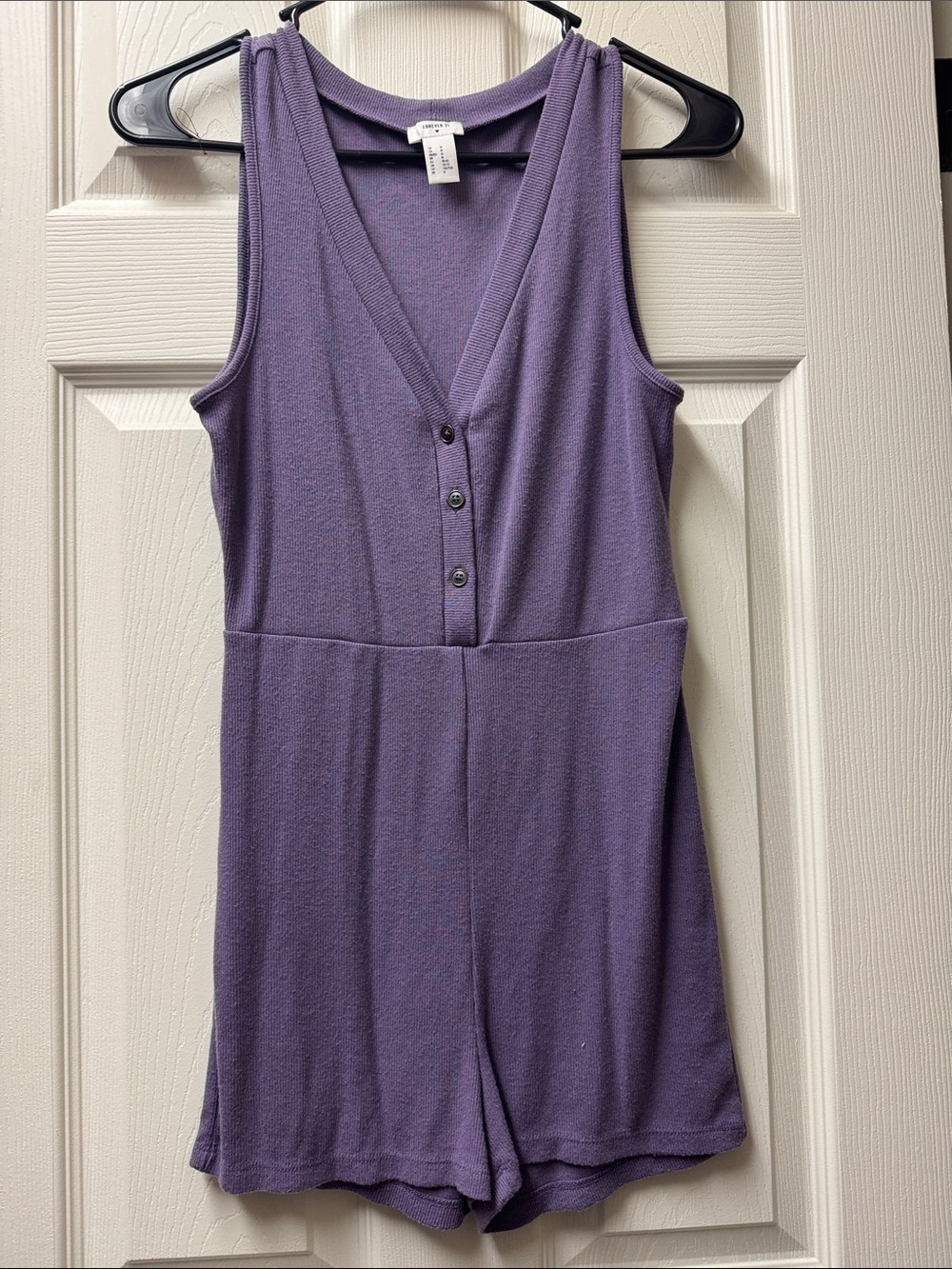 Forever 21 Women V-Neck Romper (Size: M)